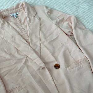 TOPSHOP oversized light pink blazer